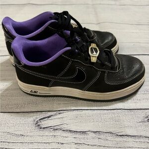 Boys Nike Air Force 1 Low '07 LV8 Gs World Champ Lakers Shoe